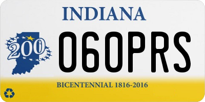 IN license plate 060PRS