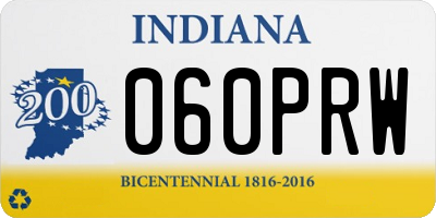 IN license plate 060PRW