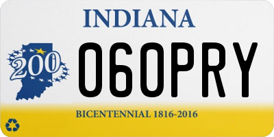 IN license plate 060PRY