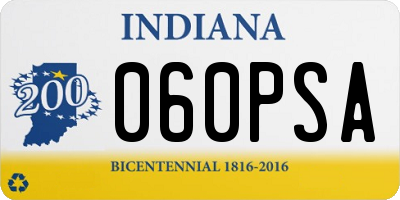 IN license plate 060PSA