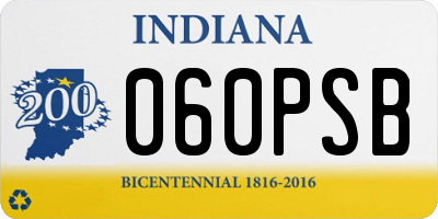 IN license plate 060PSB