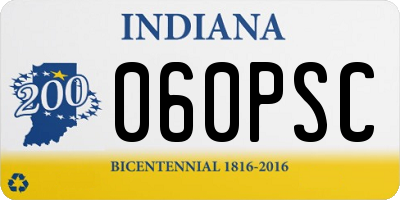 IN license plate 060PSC