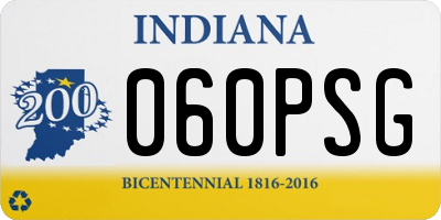 IN license plate 060PSG