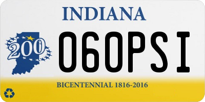 IN license plate 060PSI