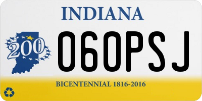 IN license plate 060PSJ
