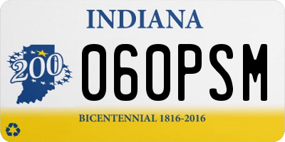 IN license plate 060PSM