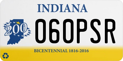 IN license plate 060PSR