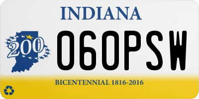 IN license plate 060PSW