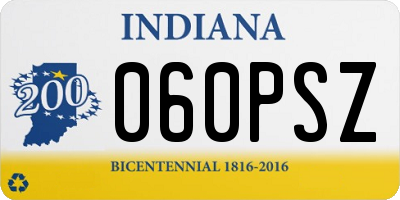 IN license plate 060PSZ