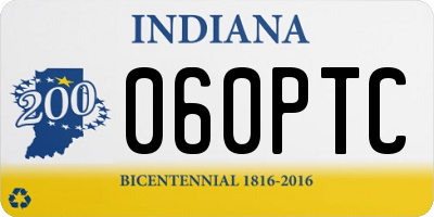 IN license plate 060PTC