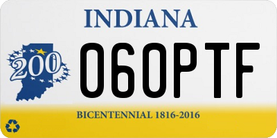 IN license plate 060PTF
