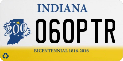 IN license plate 060PTR