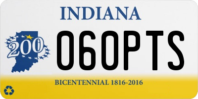 IN license plate 060PTS