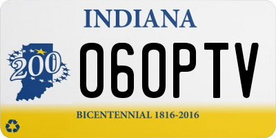 IN license plate 060PTV