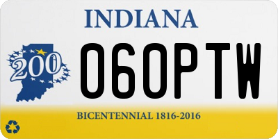 IN license plate 060PTW