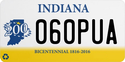 IN license plate 060PUA