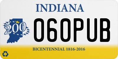 IN license plate 060PUB