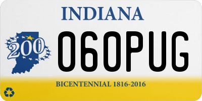 IN license plate 060PUG