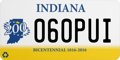 IN license plate 060PUI