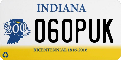 IN license plate 060PUK