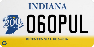 IN license plate 060PUL