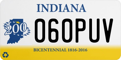 IN license plate 060PUV