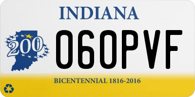 IN license plate 060PVF