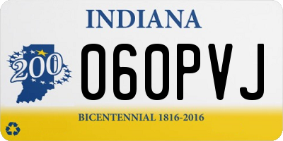 IN license plate 060PVJ