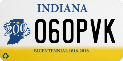 IN license plate 060PVK
