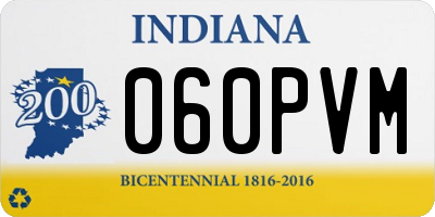 IN license plate 060PVM