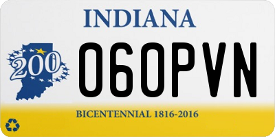 IN license plate 060PVN