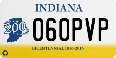 IN license plate 060PVP