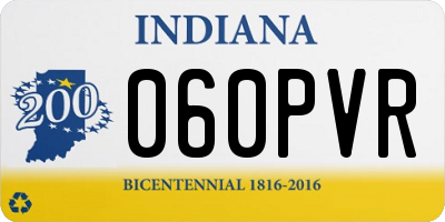 IN license plate 060PVR