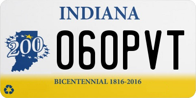 IN license plate 060PVT