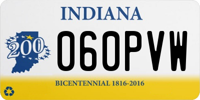 IN license plate 060PVW