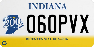 IN license plate 060PVX