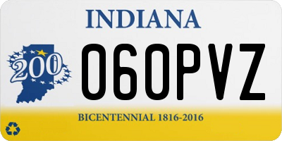 IN license plate 060PVZ