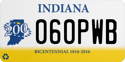 IN license plate 060PWB