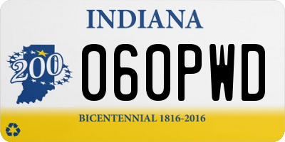 IN license plate 060PWD