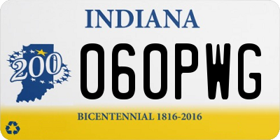 IN license plate 060PWG