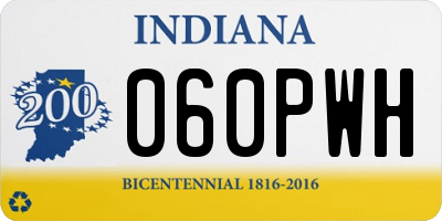 IN license plate 060PWH