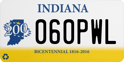IN license plate 060PWL