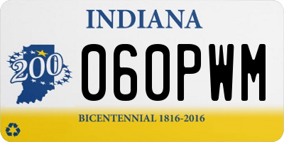 IN license plate 060PWM