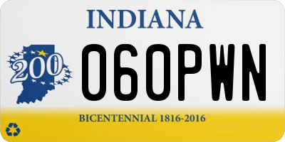 IN license plate 060PWN