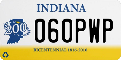 IN license plate 060PWP