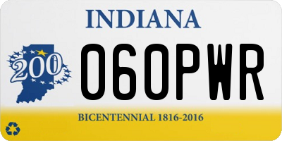 IN license plate 060PWR