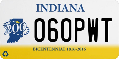 IN license plate 060PWT