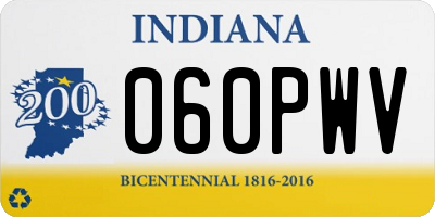 IN license plate 060PWV