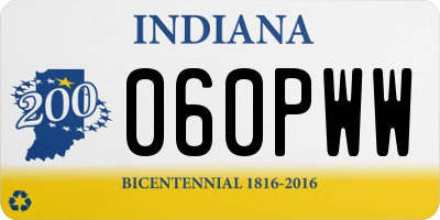 IN license plate 060PWW
