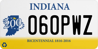 IN license plate 060PWZ